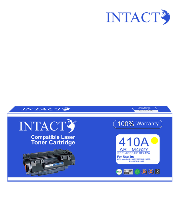 Intact Compatible with HP 410A (AR-M452Y) Yellow